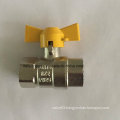 Nickel Plated Brass Forged Female Butterfly Ball Valve (AV10066)